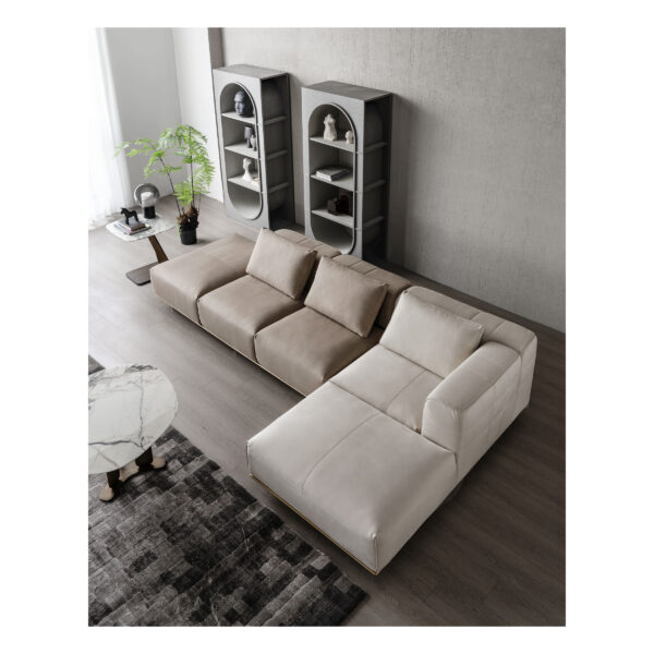 Biscotti White Sectional Sofa - Image 5